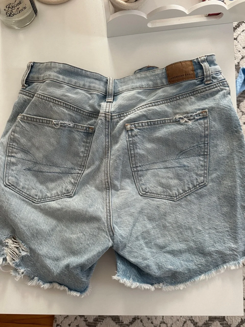 American Eagle Outfitters Distressed Baggy Mom Denim Short